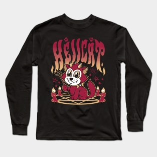 Hellcat - Cartoon Kawaii Devil - Chonky Cat Long Sleeve T-Shirt